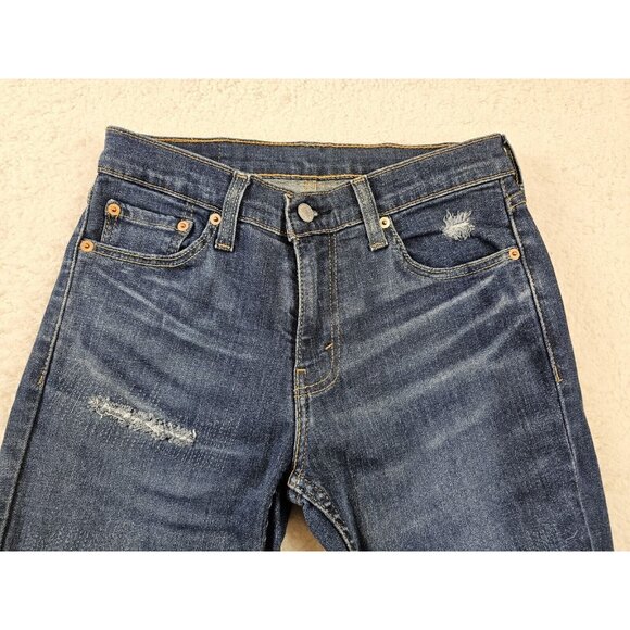 Levi's 511 Jeans Men's 29x30 Slim Straight Leg Blue Denim Distressed Medium Wash - Picture 12 of 16